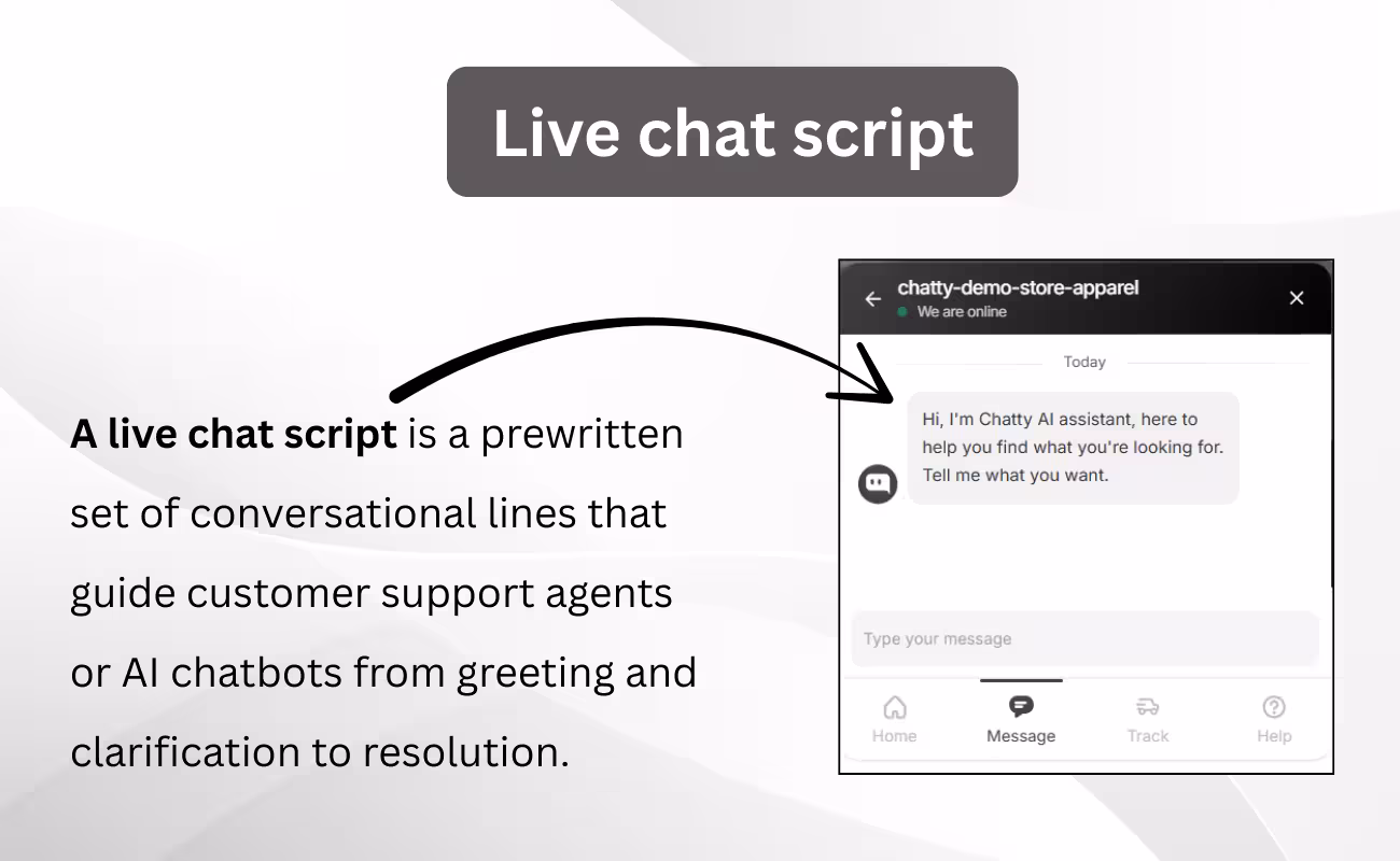 what is a live chat script