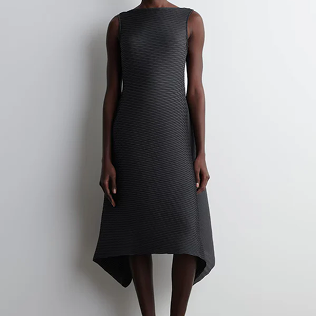 Voluminous Pleated Midi Dress