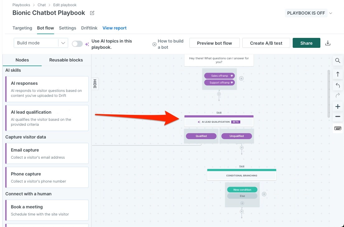 ai chatbot playbook lead  qualification
