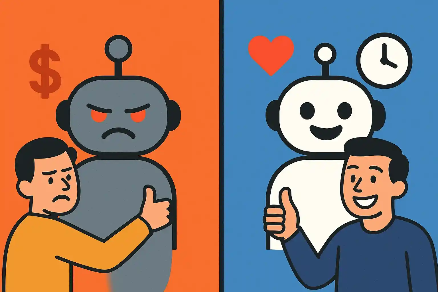 ai customer service bad vs good experience