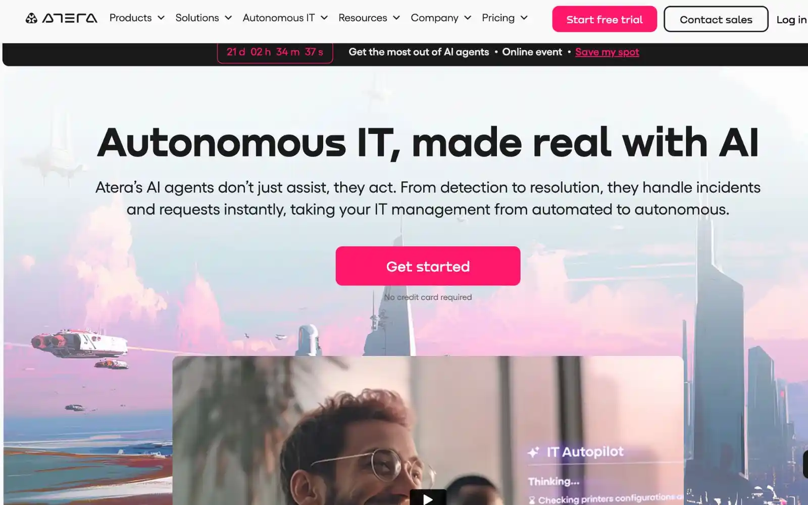 Atera homepage