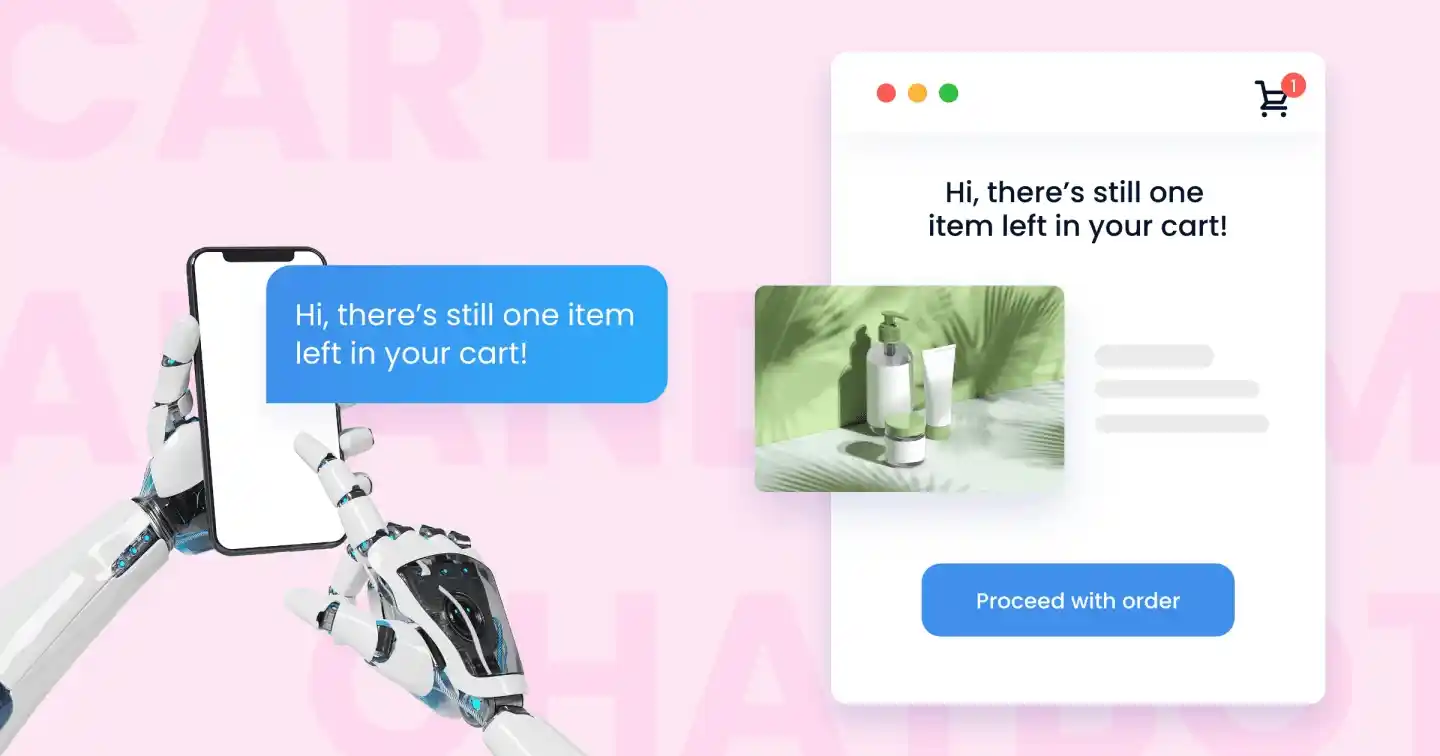 cart abandonment reminder ai chatbot