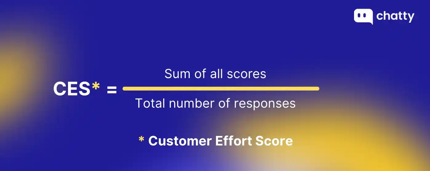 ces formula customer effort score calculation