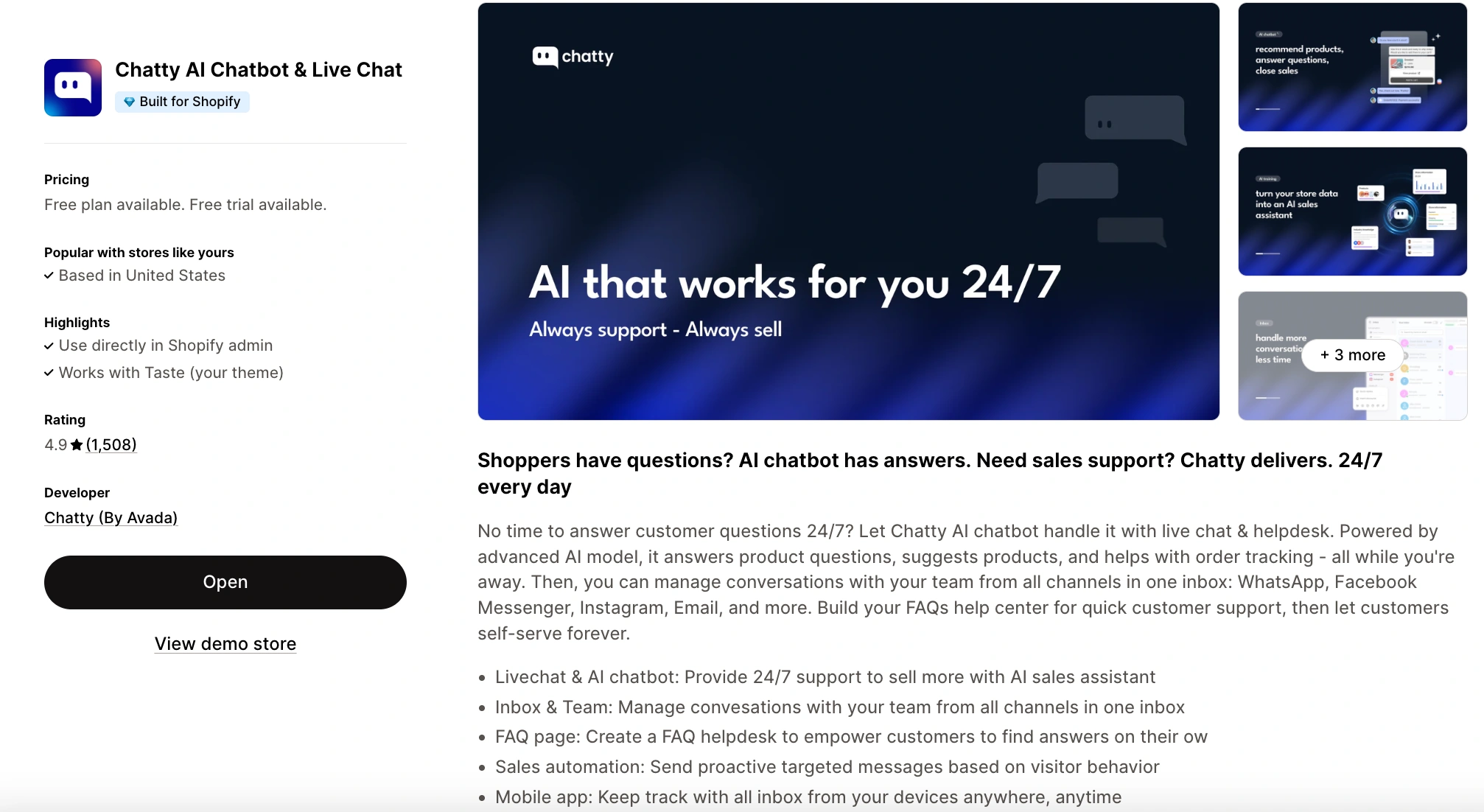 chatty app store overview