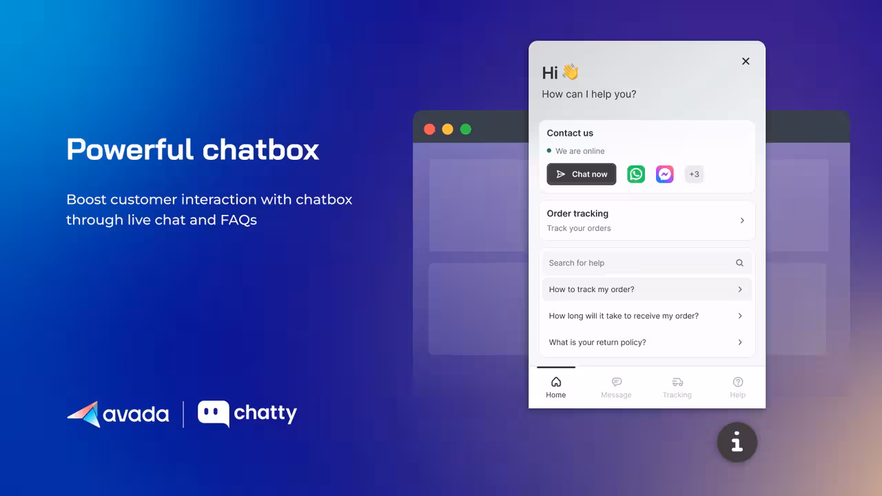 boost customer interaction chatbox through live chat and FAQs