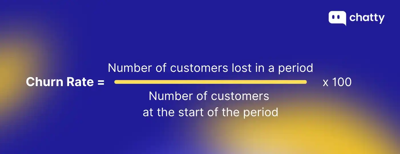 churn rate formula customer loss metric