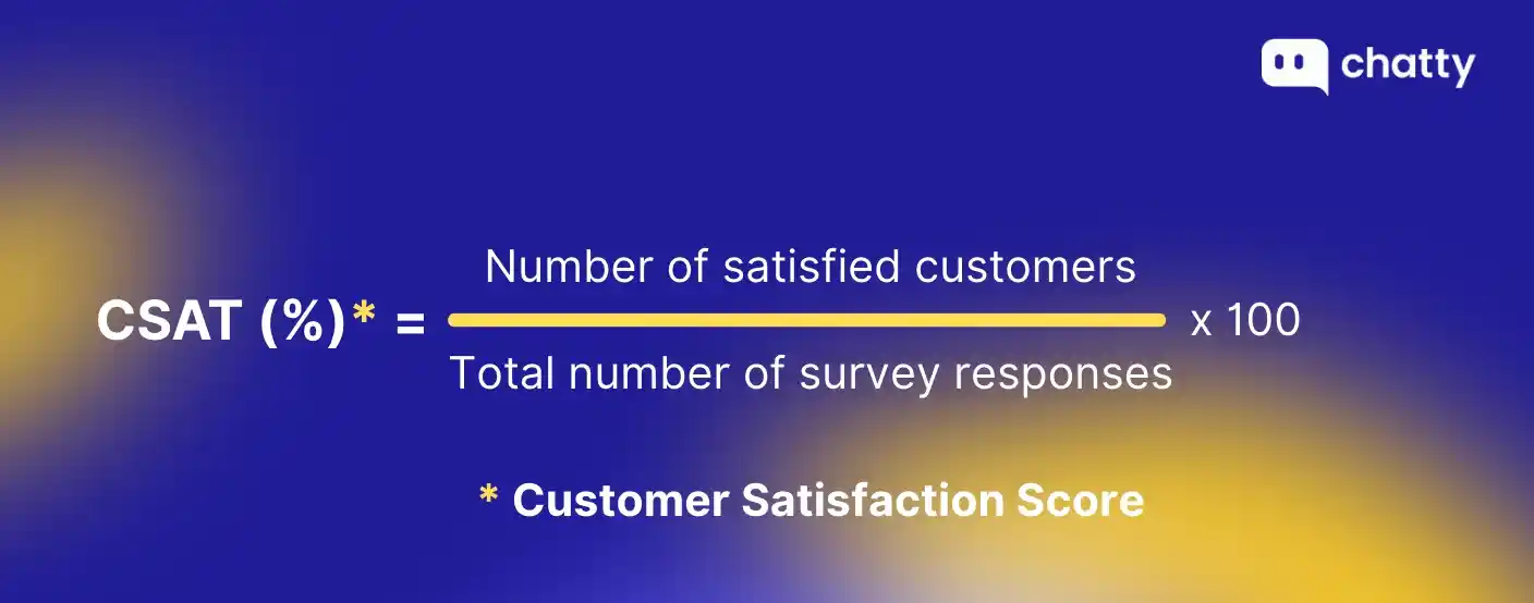 csat formula customer satisfaction score percentage