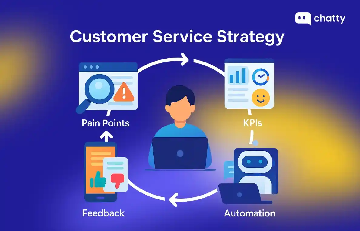 customer service strategy pain points kpis automation feedback