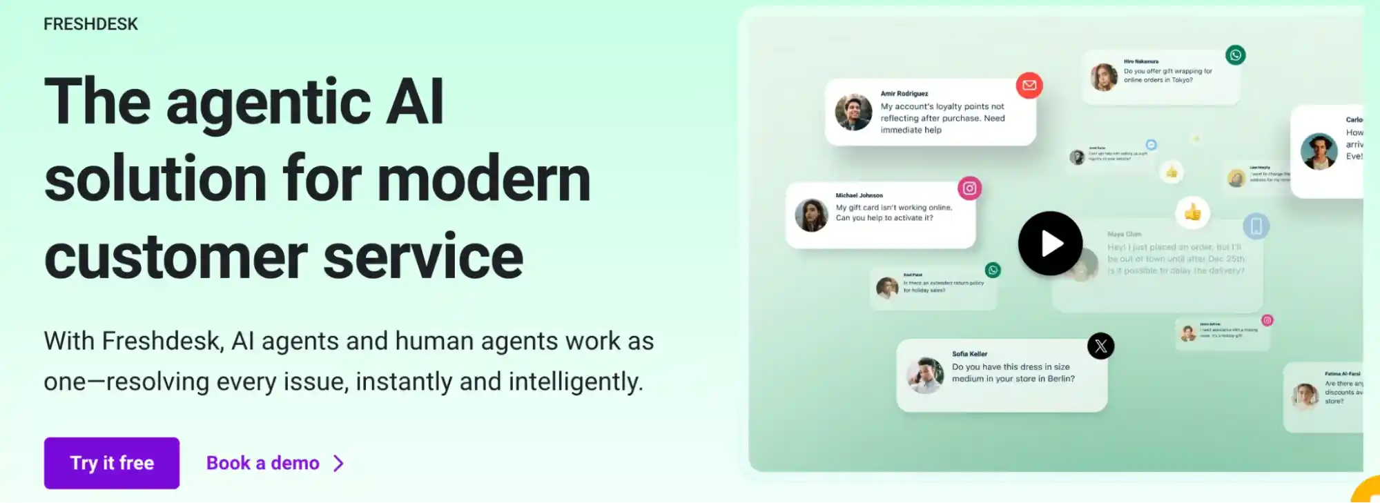 freshdesk ai agents modern customer service solution