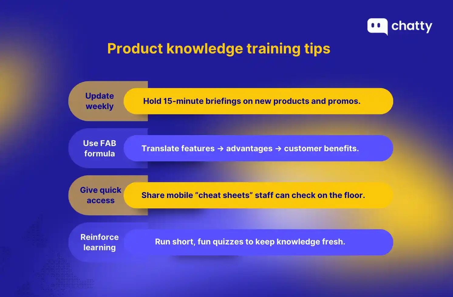 product training tips for retail staff