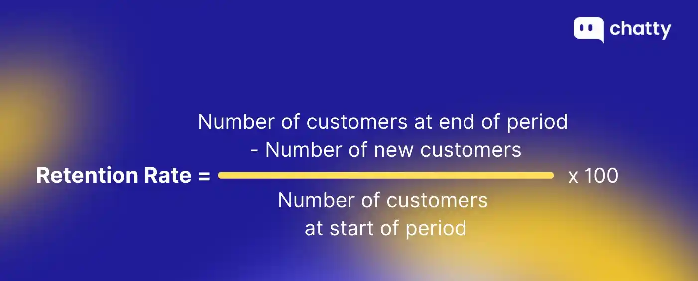 retention rate formula customer service metric