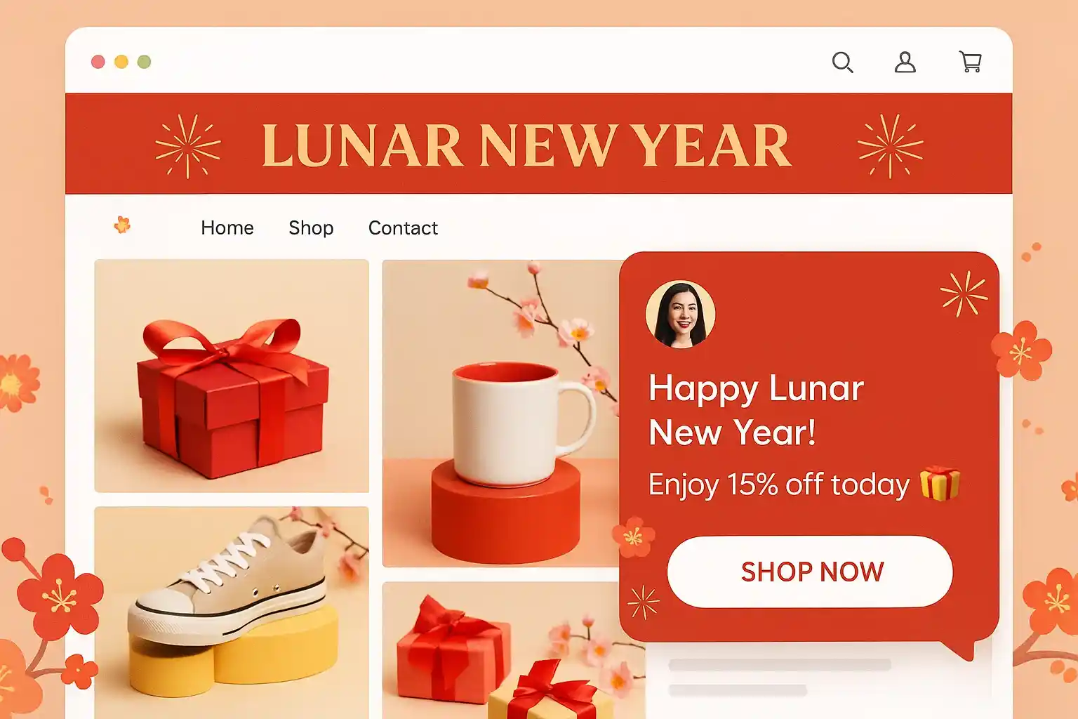 seasonal event based chat lunar new year offer