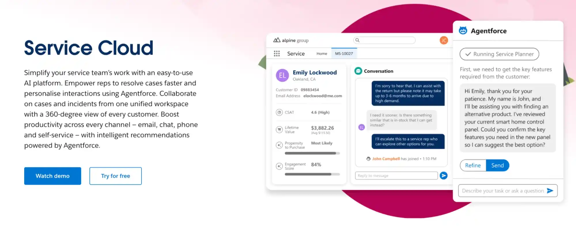 service cloud agentforce boosts customer productivity