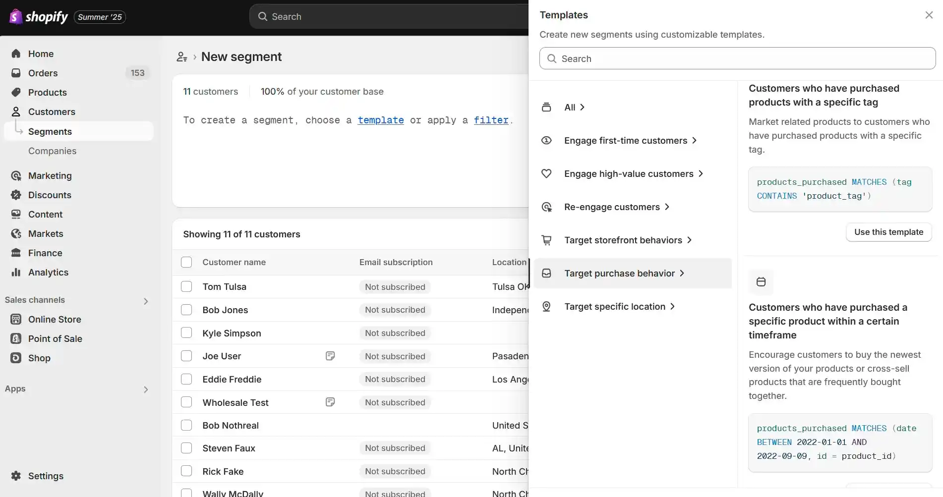 shopify customer segmentation targeted marketing