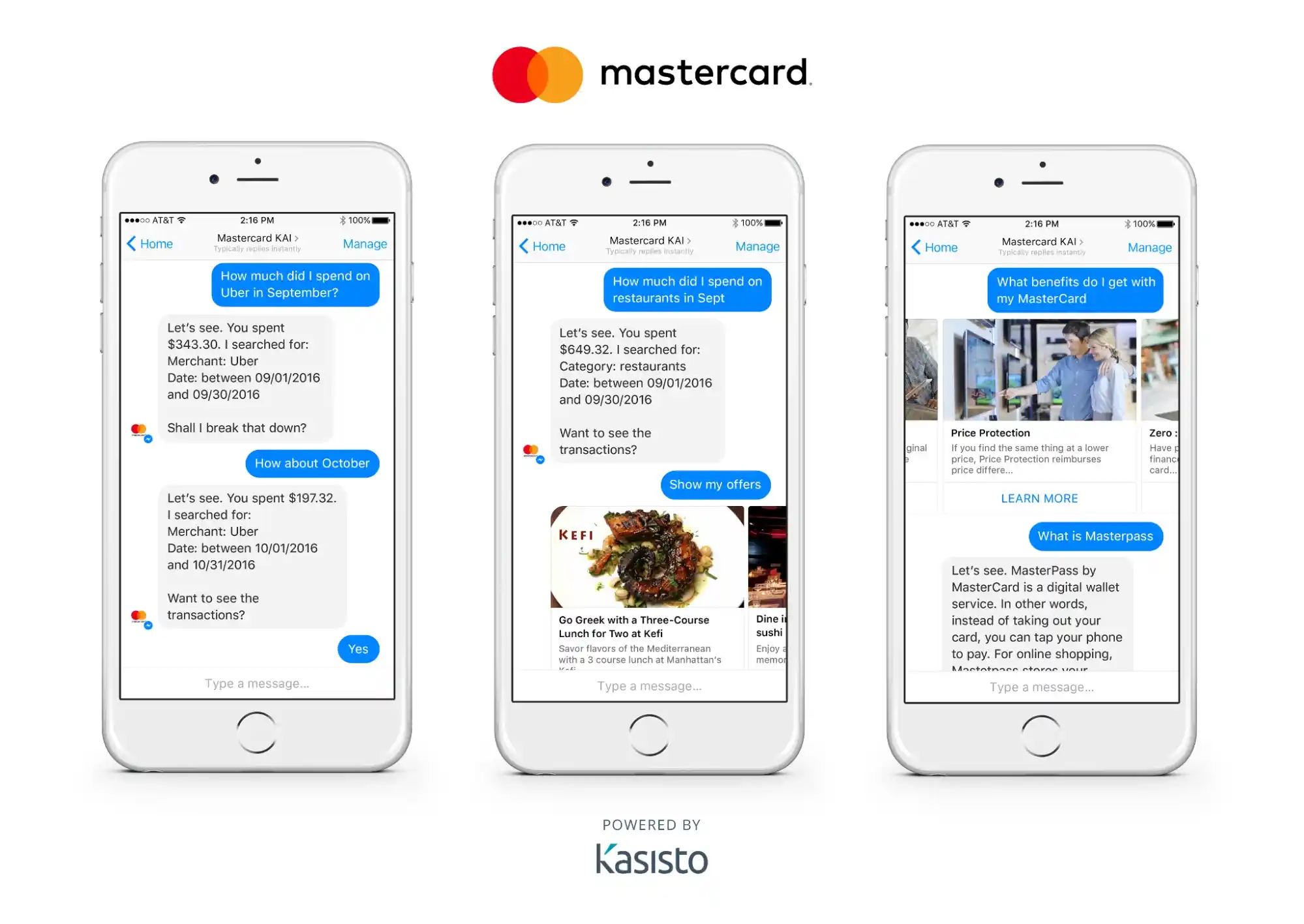 banking chatbot mastercard kai multi channel finance support