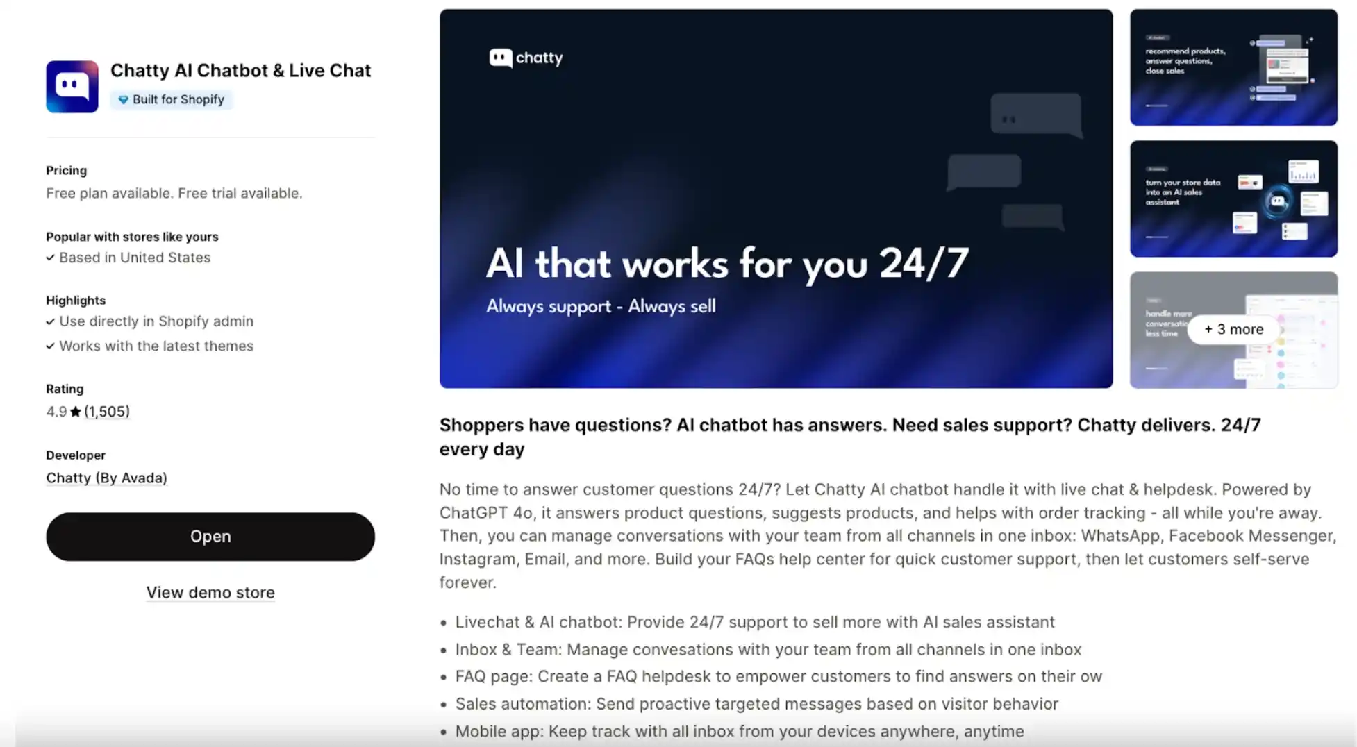 chatty ai chatbot live chat app