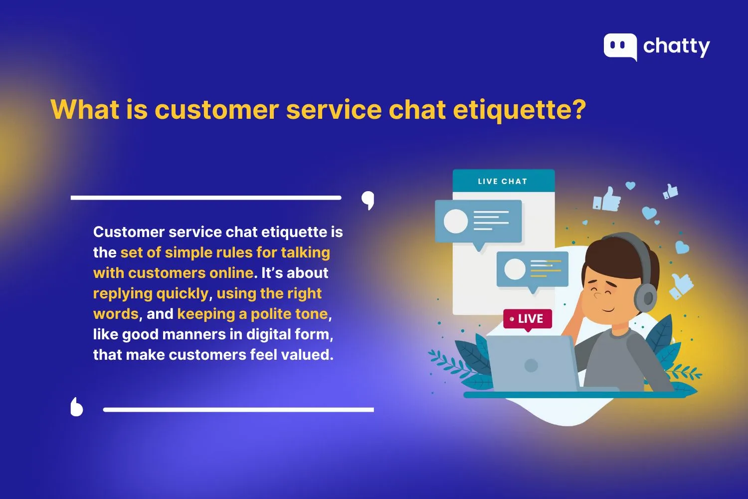 definition of customer service chat etiquette