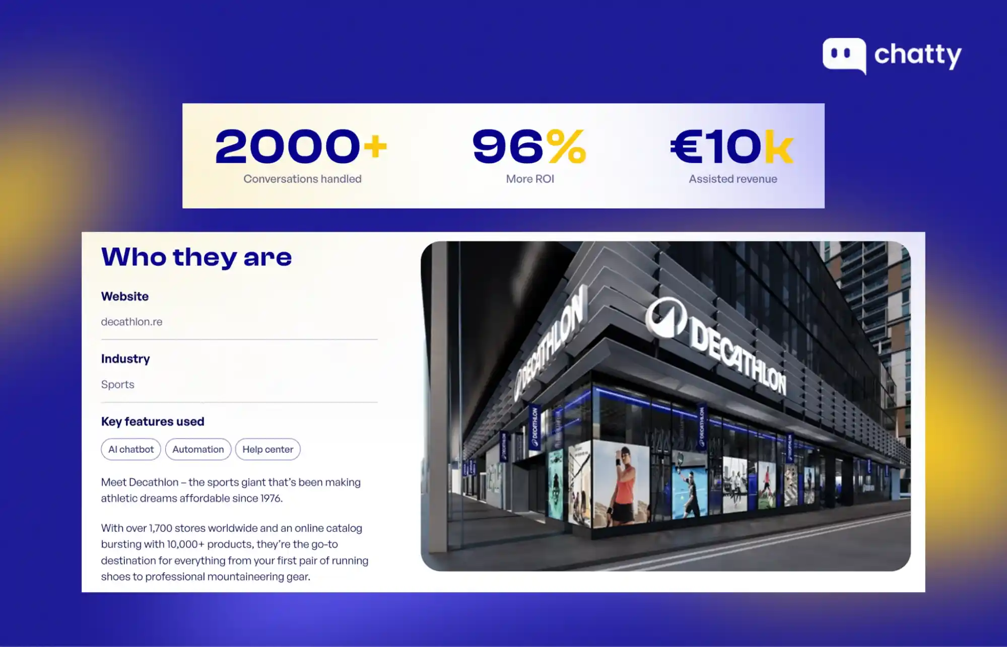 ecommerce chatbot decathlon case study roi and revenue