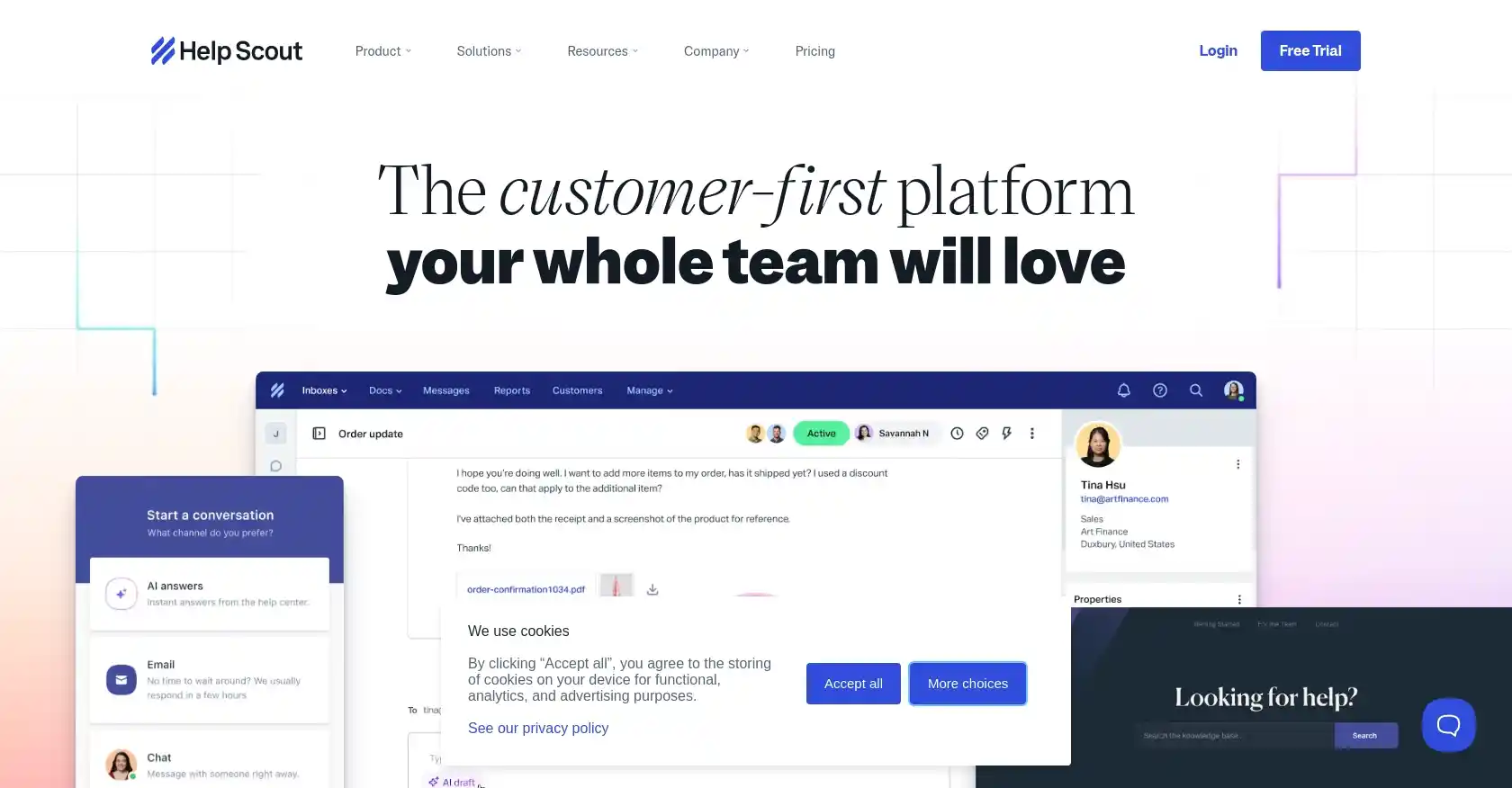 help scout customer support dashboard