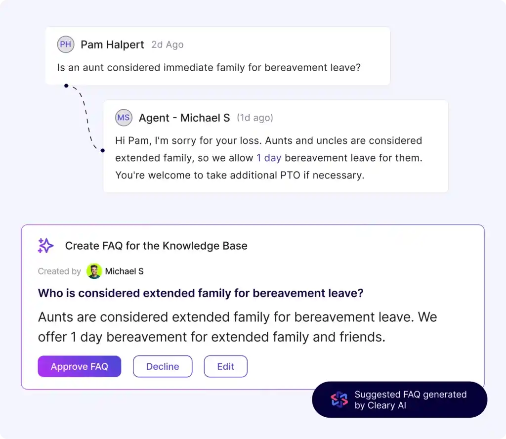 hr ai answers reduce ticket volume and response time