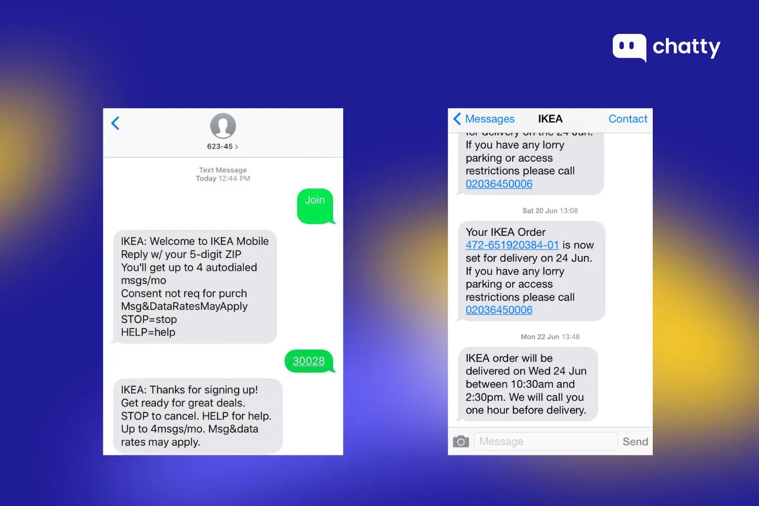 IKEA uses sms answer product questions
