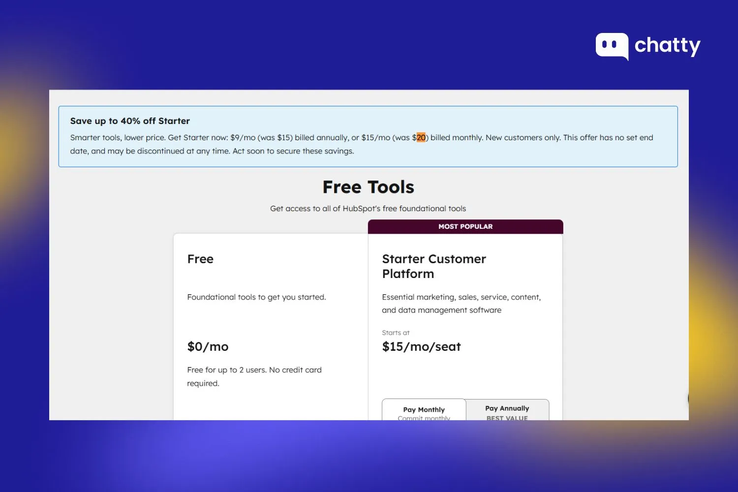 Pricing of Hubspot