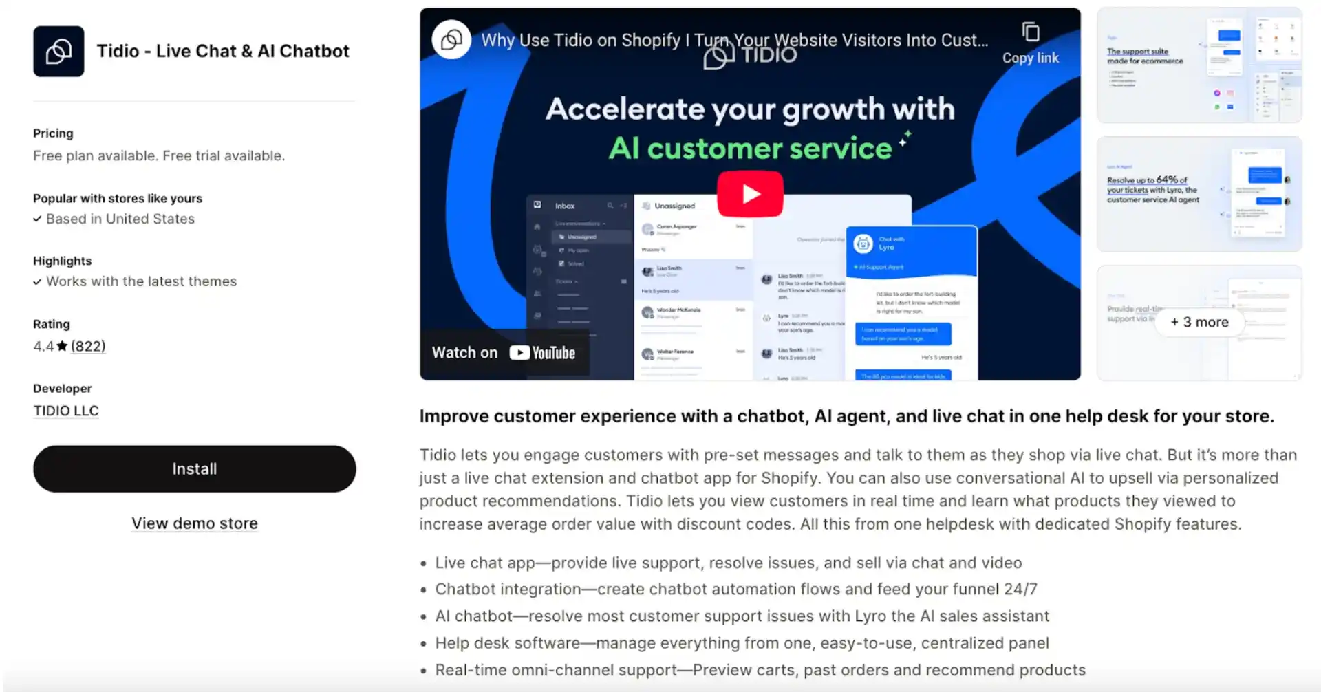 tidio live chat ai chatbot app