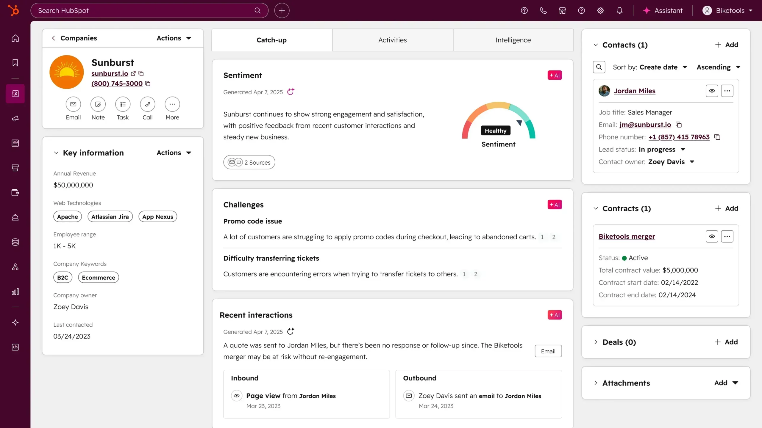 hubspot ai sales crm smb