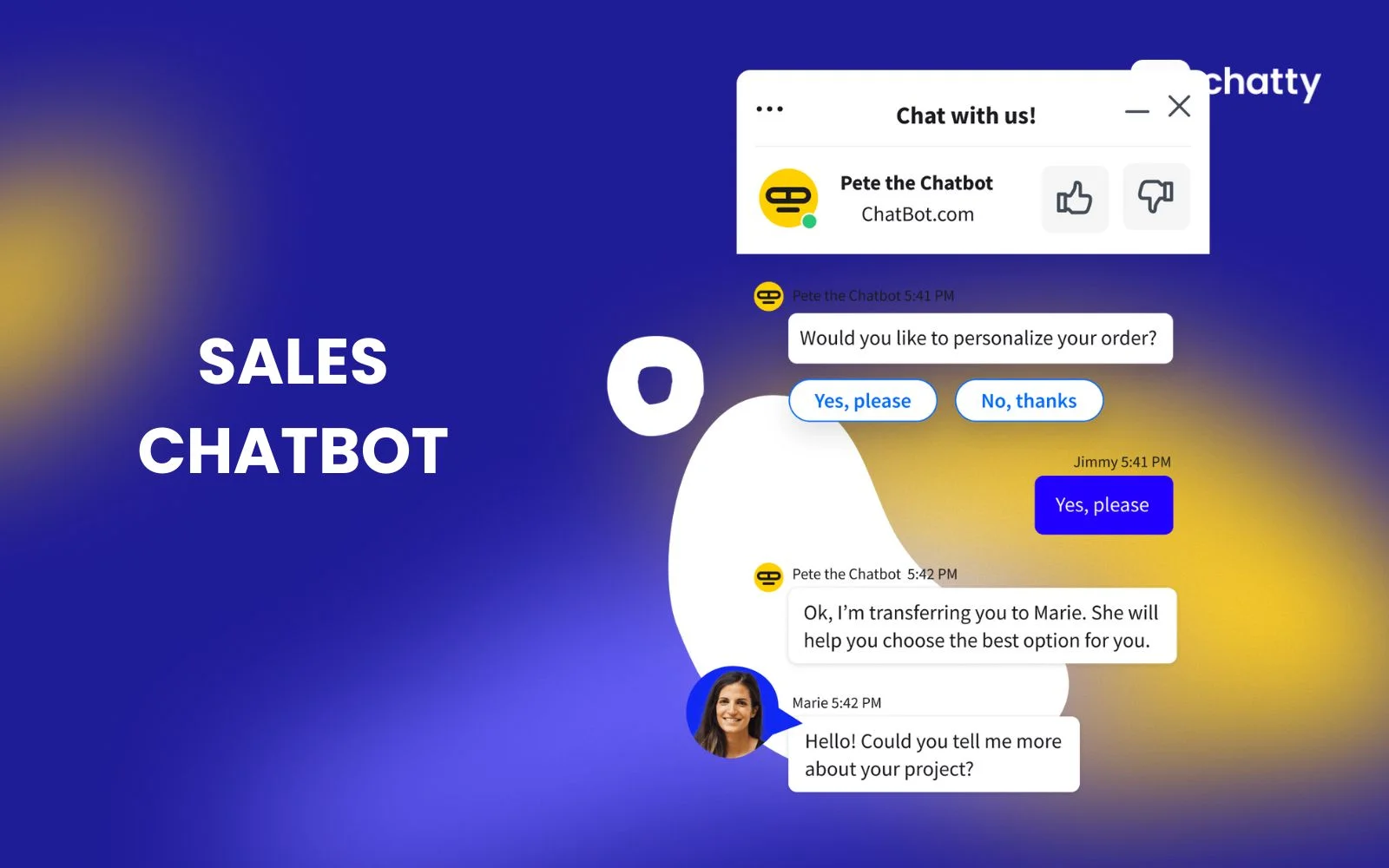 what is sales chatbot