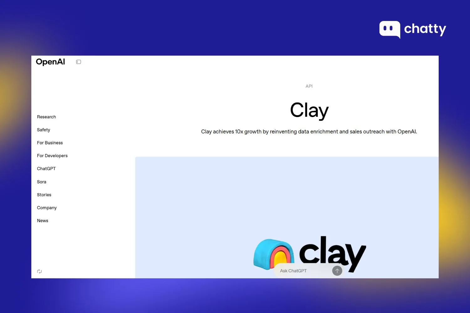 Clay OpenAI API