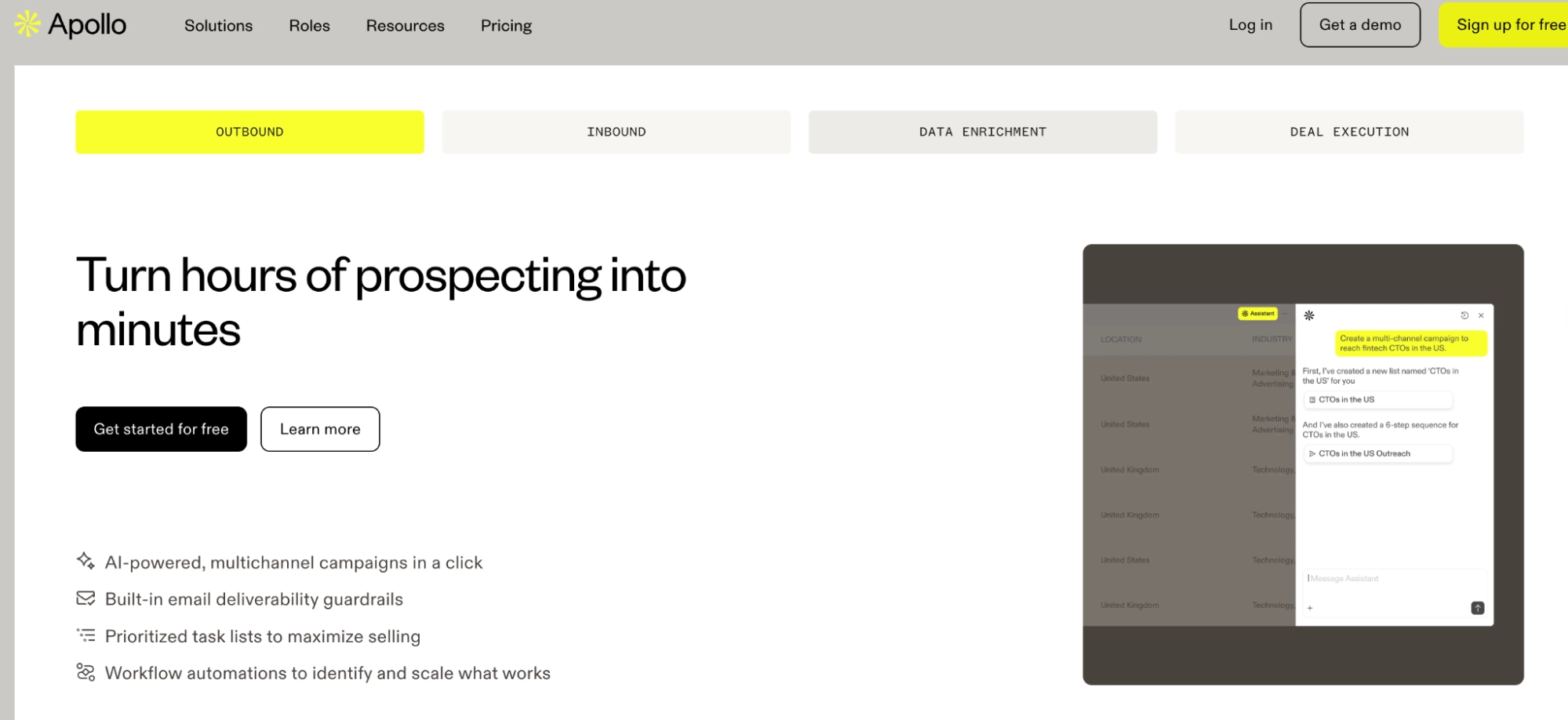 apollo ai outbound automation for b2b prospecting