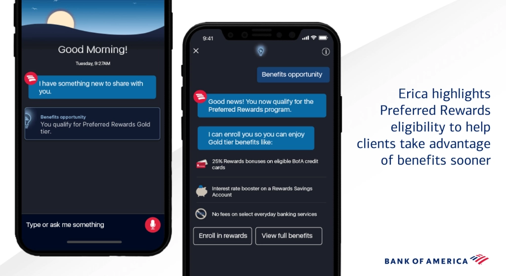 Bank of America Erica chatbot benefits and eligibility