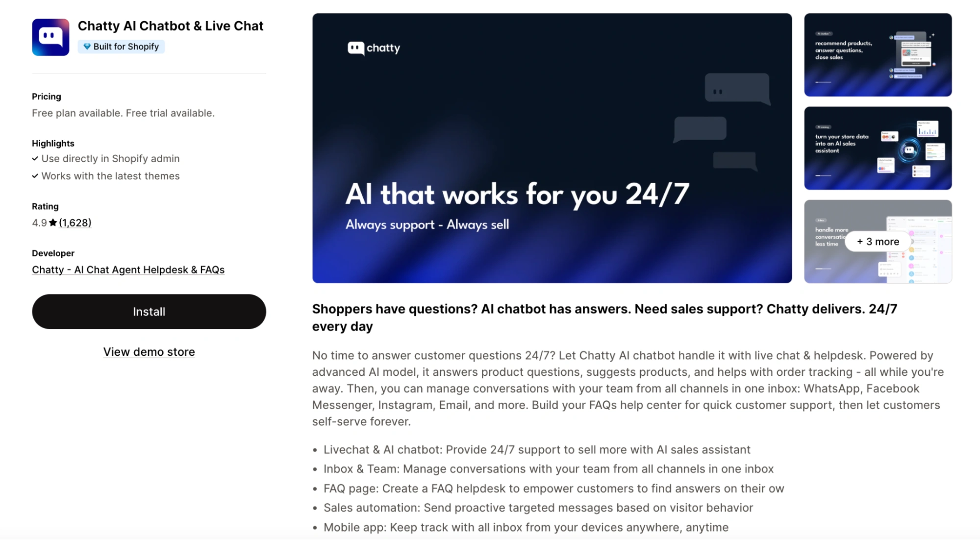 chatty ai chatbot for 24 7 ecommerce support