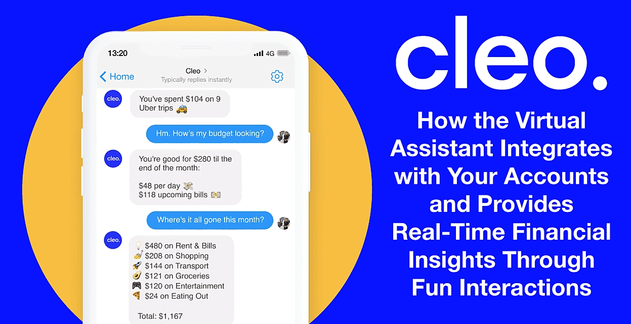 Cleo finance chatbot budgeting conversation overview