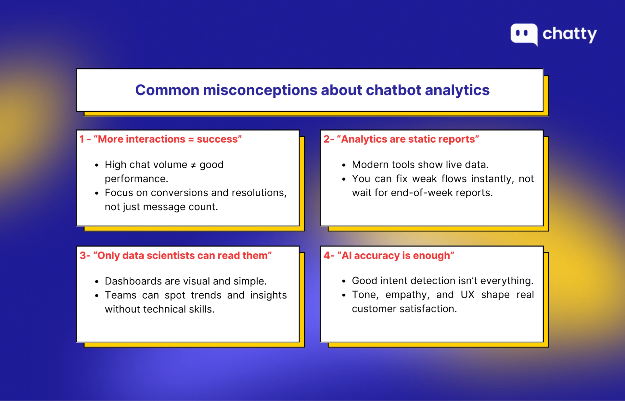 Common misconceptions about chatbot analytics