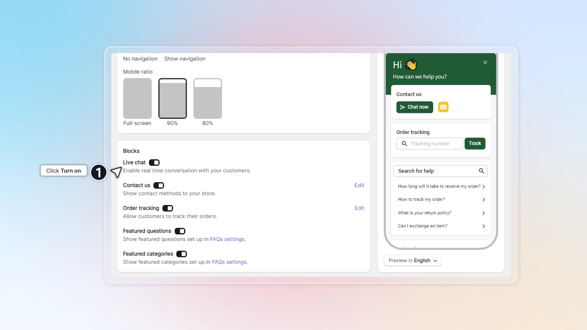 faqs page card layout powered by chatty