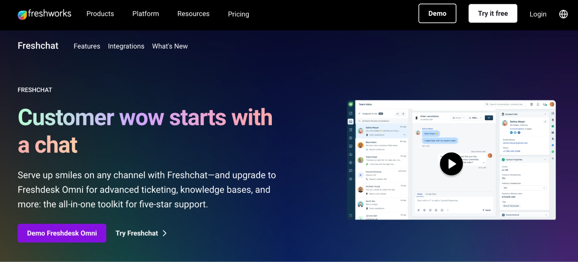 Freshchat by Freshworks AI messaging for support