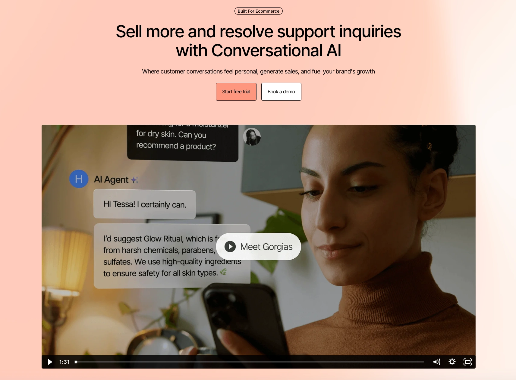 gorgias helpdesk with serious ai