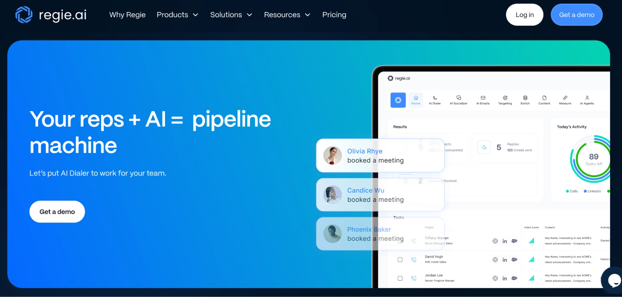 regieai ai dialer and outbound automation platform