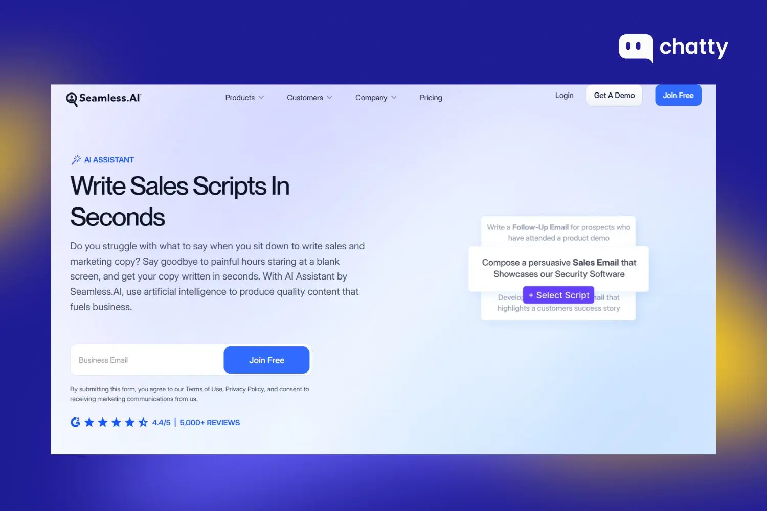 Seamless AI sales intelligence platform