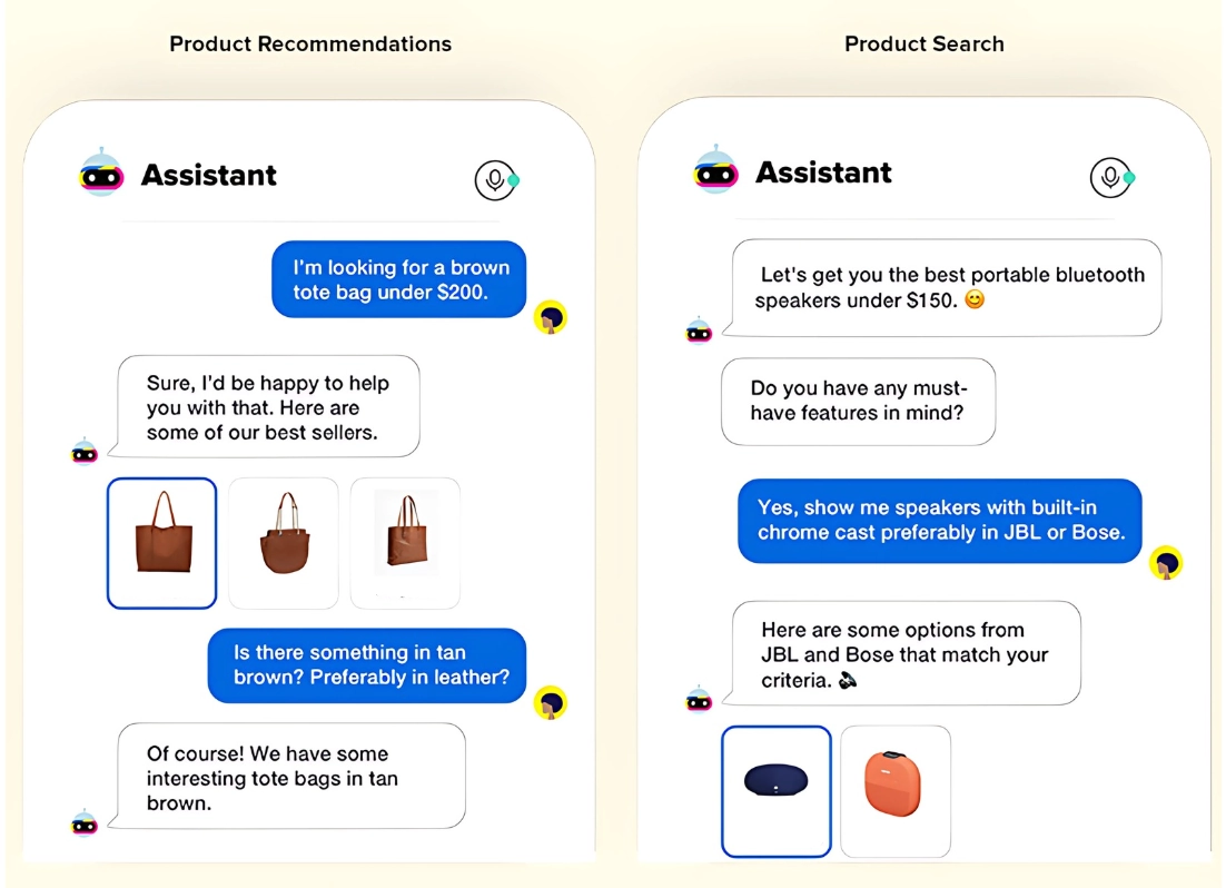 shopping assistant product recommendations and guided product search