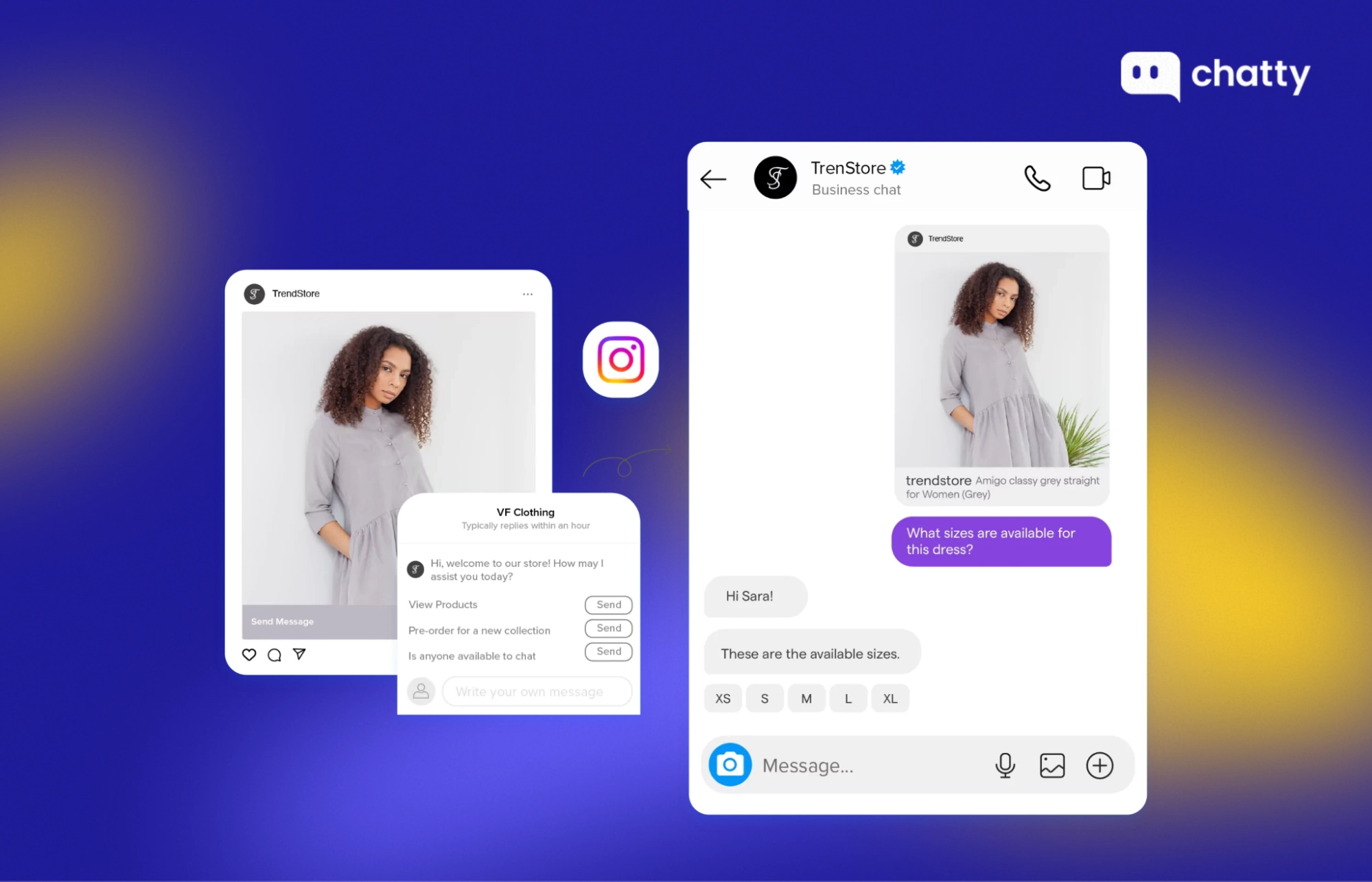 Social commerce chatbot handling Instagram shopping conversations