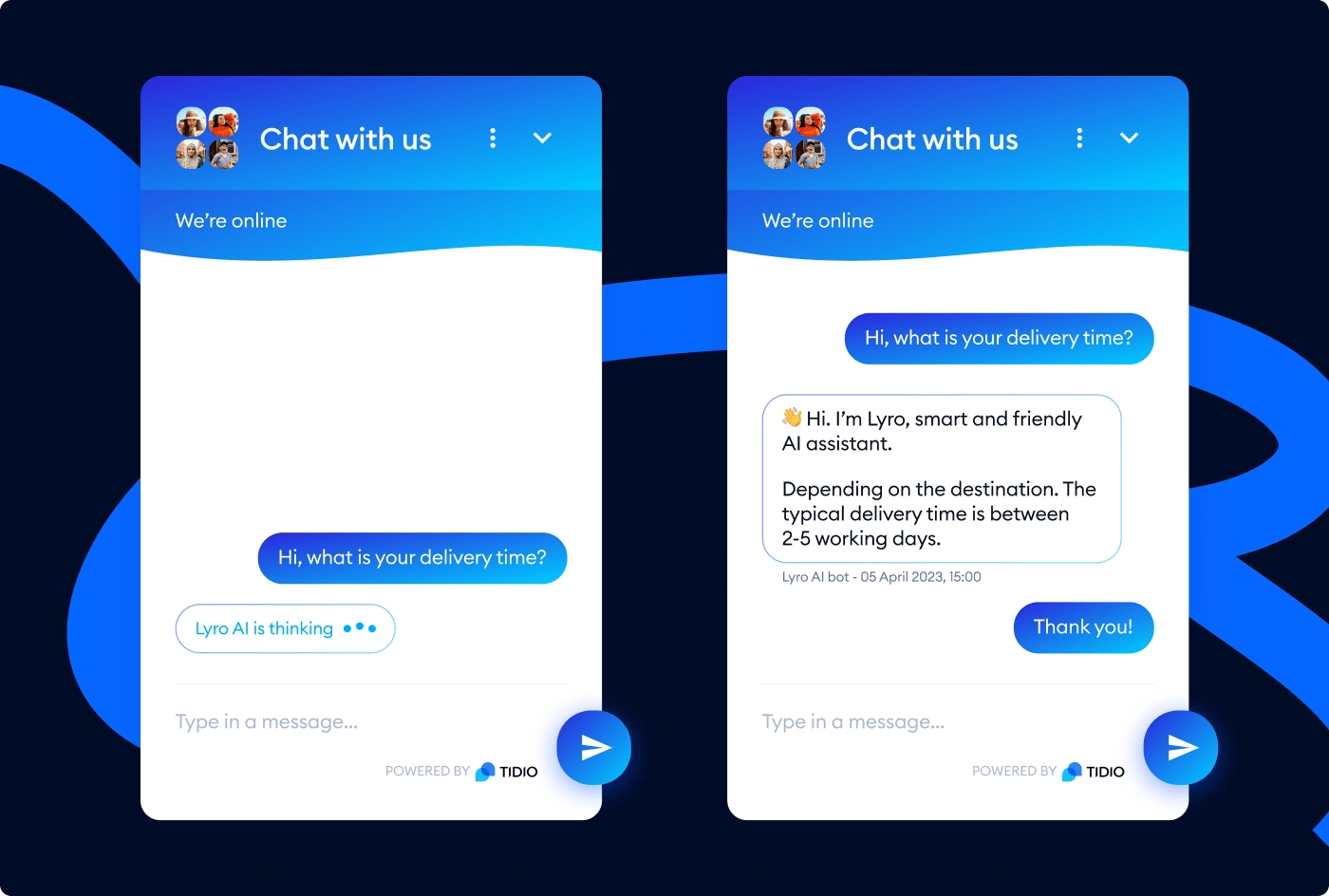 tidio lyro ai chatbot