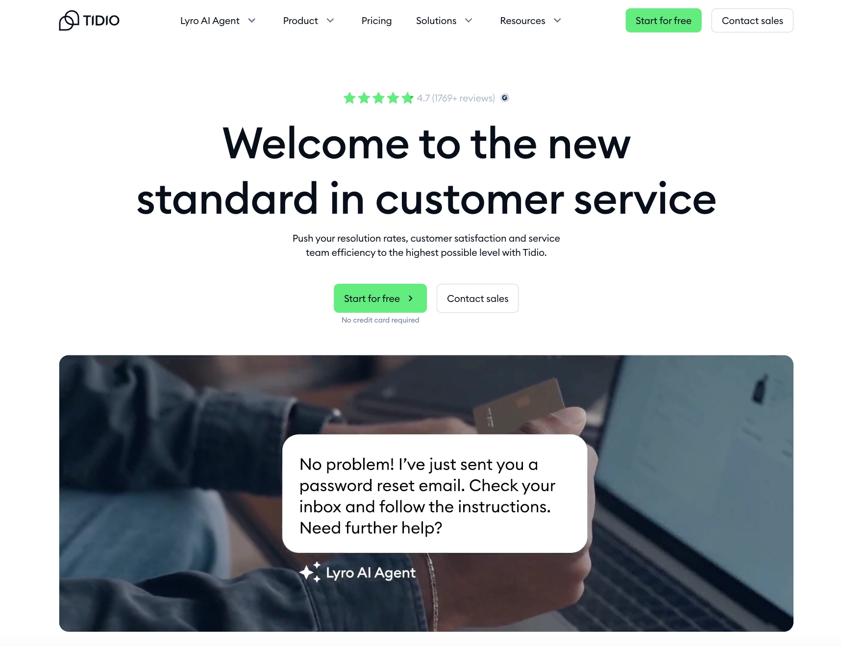 Tidio live chat AI bot for small business