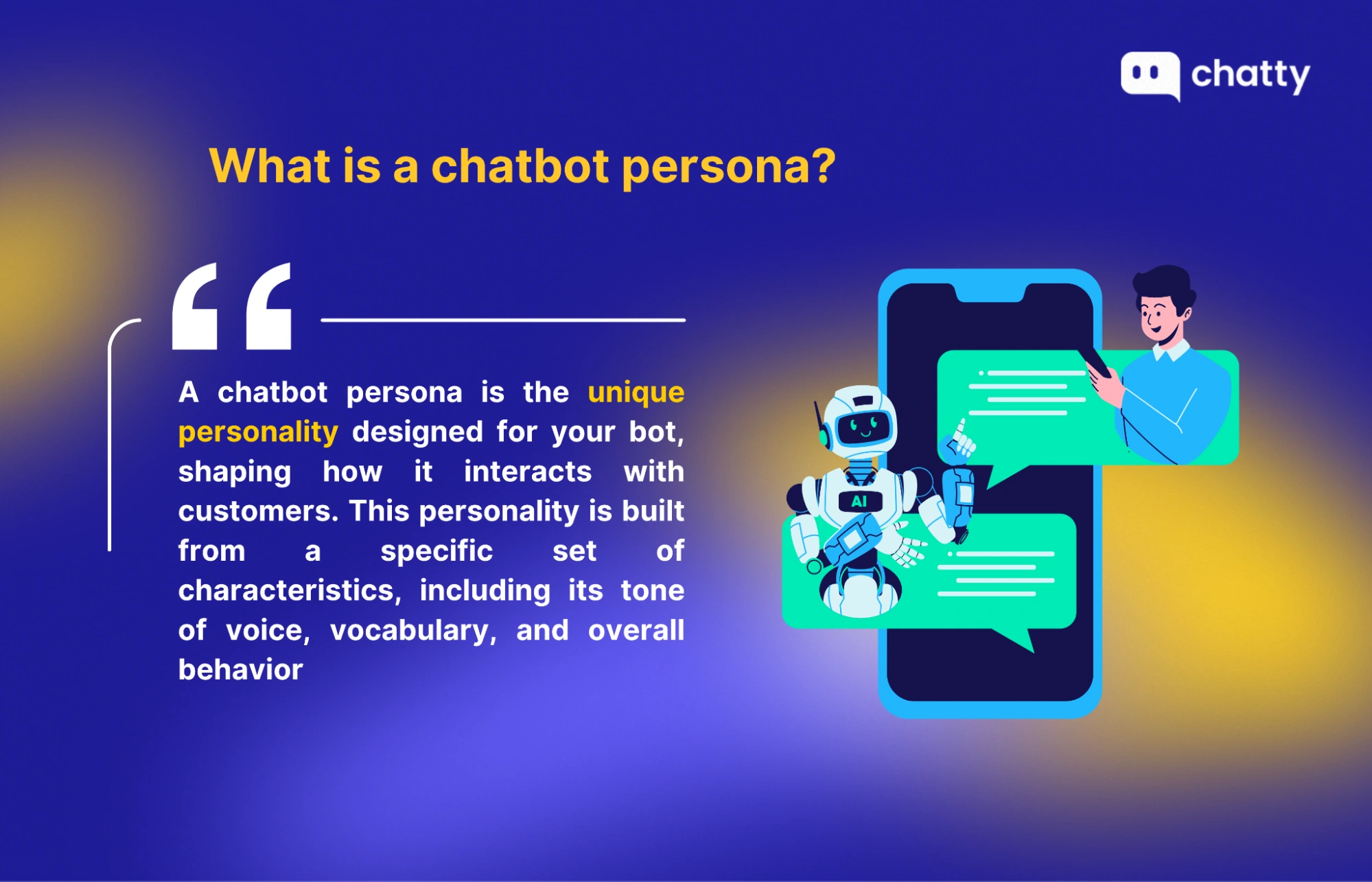 What is a chatbot persona definition