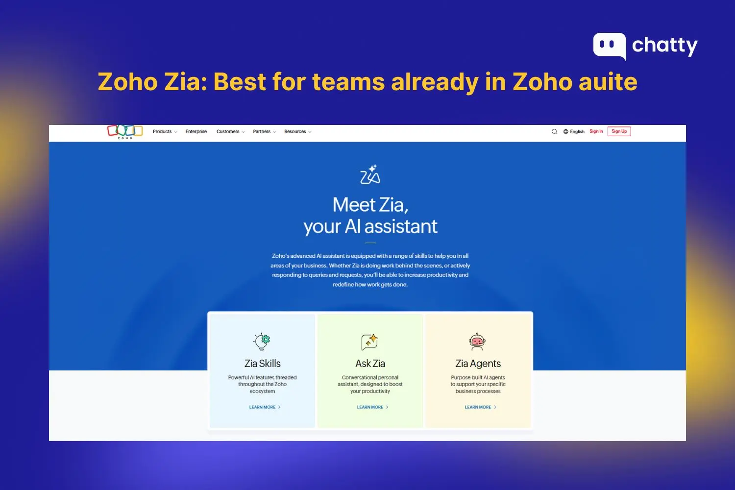 zoho zia