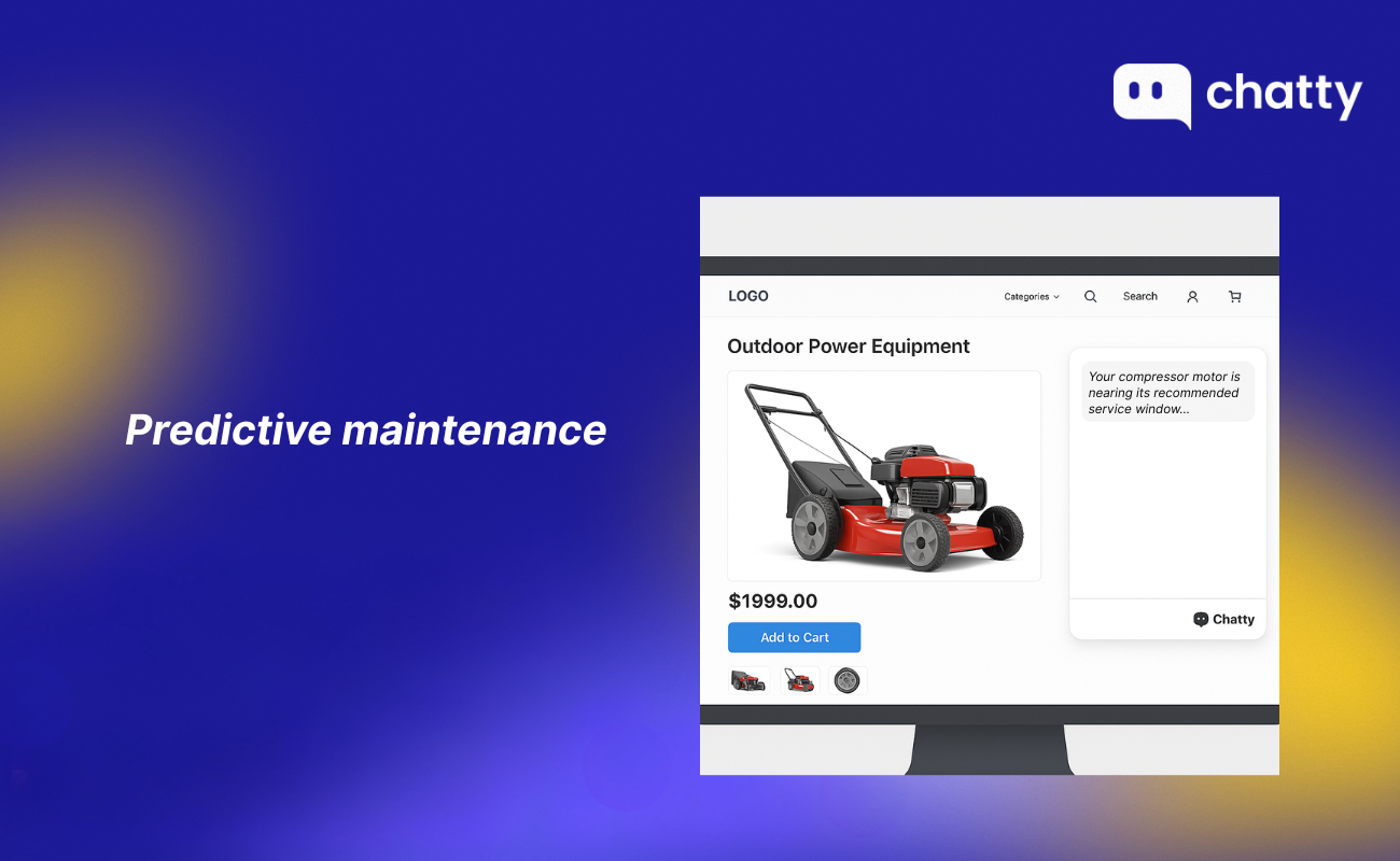 b2b ecommerce ai use case conversational predictive maintenance