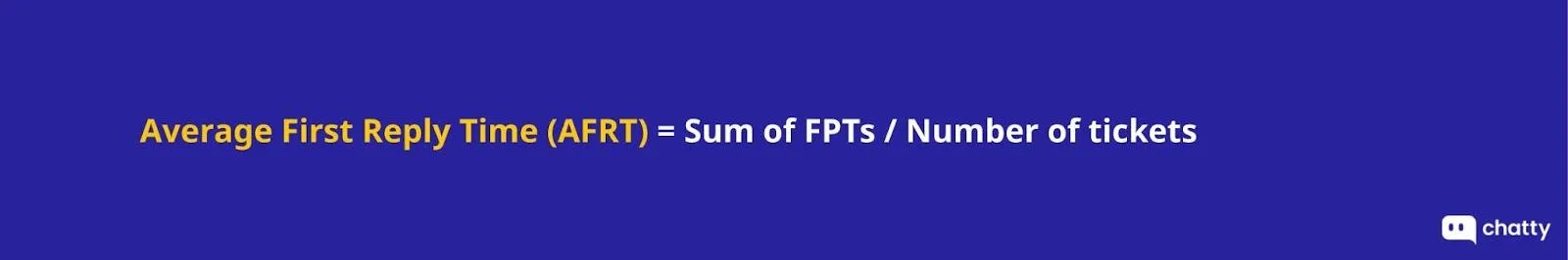 Average first reply time formula