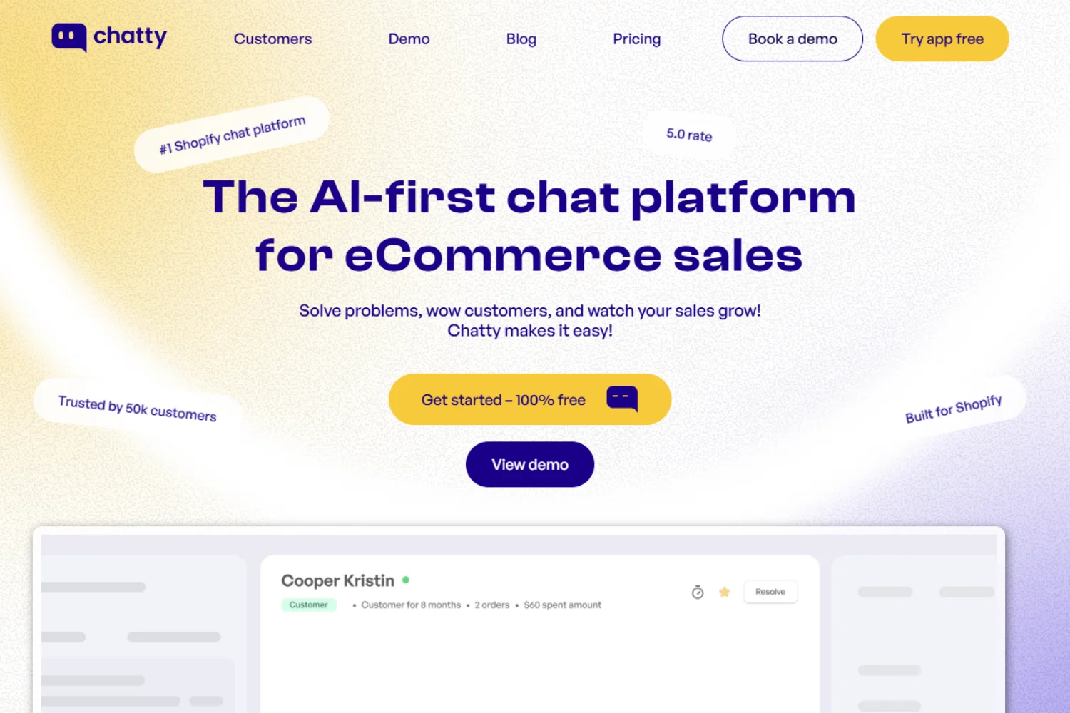 Chatty AI helps reduce average handle time in customer support teams