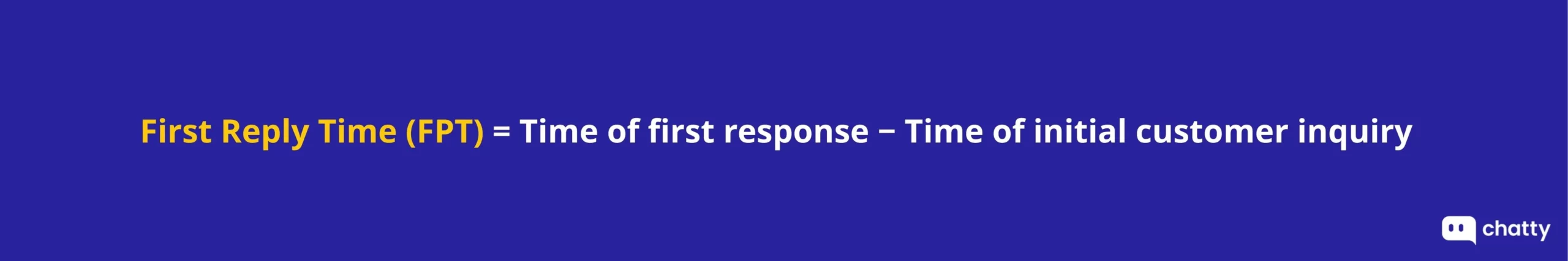 First reply time formula
